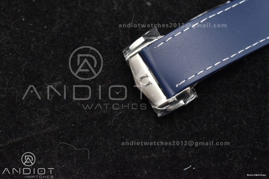 1009 A8605 Edition Clone Blue Best Ceramic VSF Dial 1:1 Blue GMT Strap Ocean 600M Planet Bezel on Rubber Super Trendsetting Co-Axial 43.5mm 0403